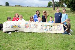 children campaigning to save Morden Park from redevelopment