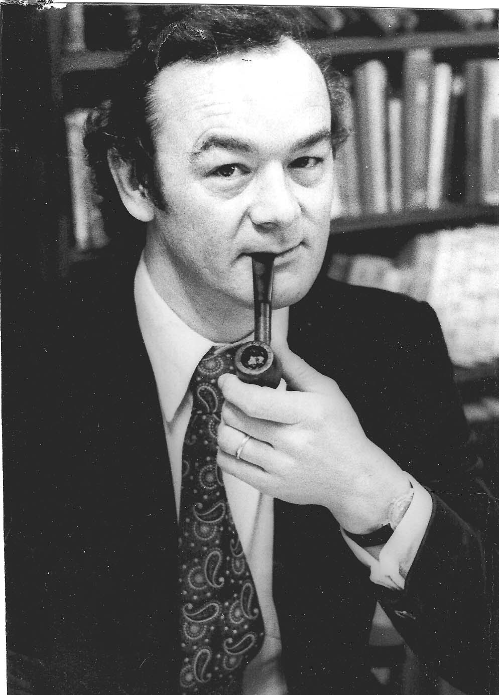 SCMP photo of Tim with pipe (1980)